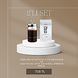 2'Lİ SET FİLTRE KAHVE VE FRENC PRESS